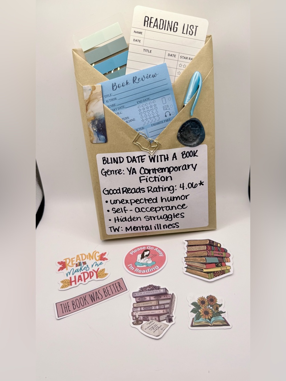 Blind Date With A Book #28 - YA Contemporary Fiction Book & Accessories